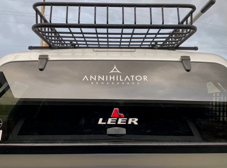 annihilator logo on the back of a truck