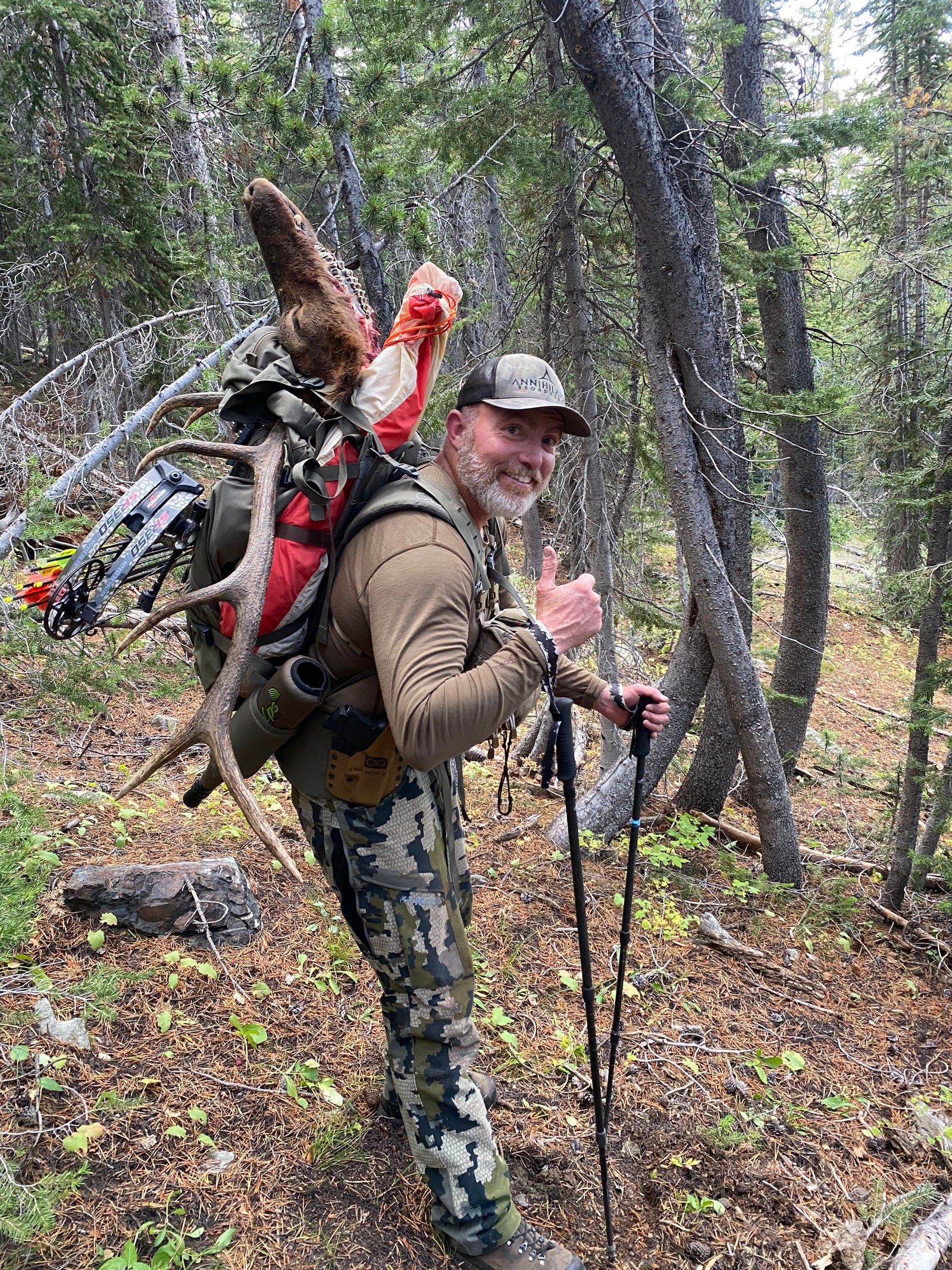 crossbow hunter on the lookout for a target
