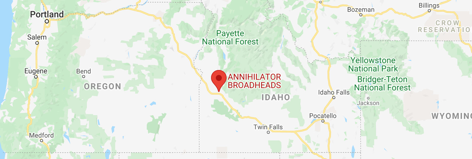 location map of annihilator broadheads