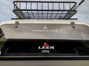 annihilator logo on the back of a truck